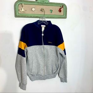 Vintage Adidas color block sweatshirt zip up coaches jacket